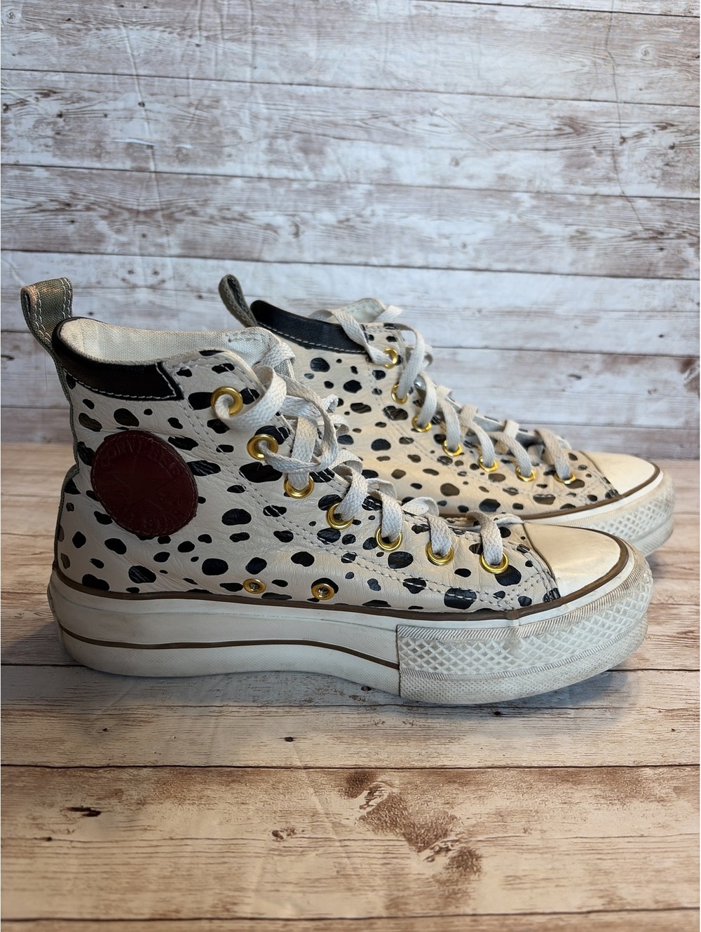 Converse Chuck Taylor Cheetah Print Size 6.5 High Tops